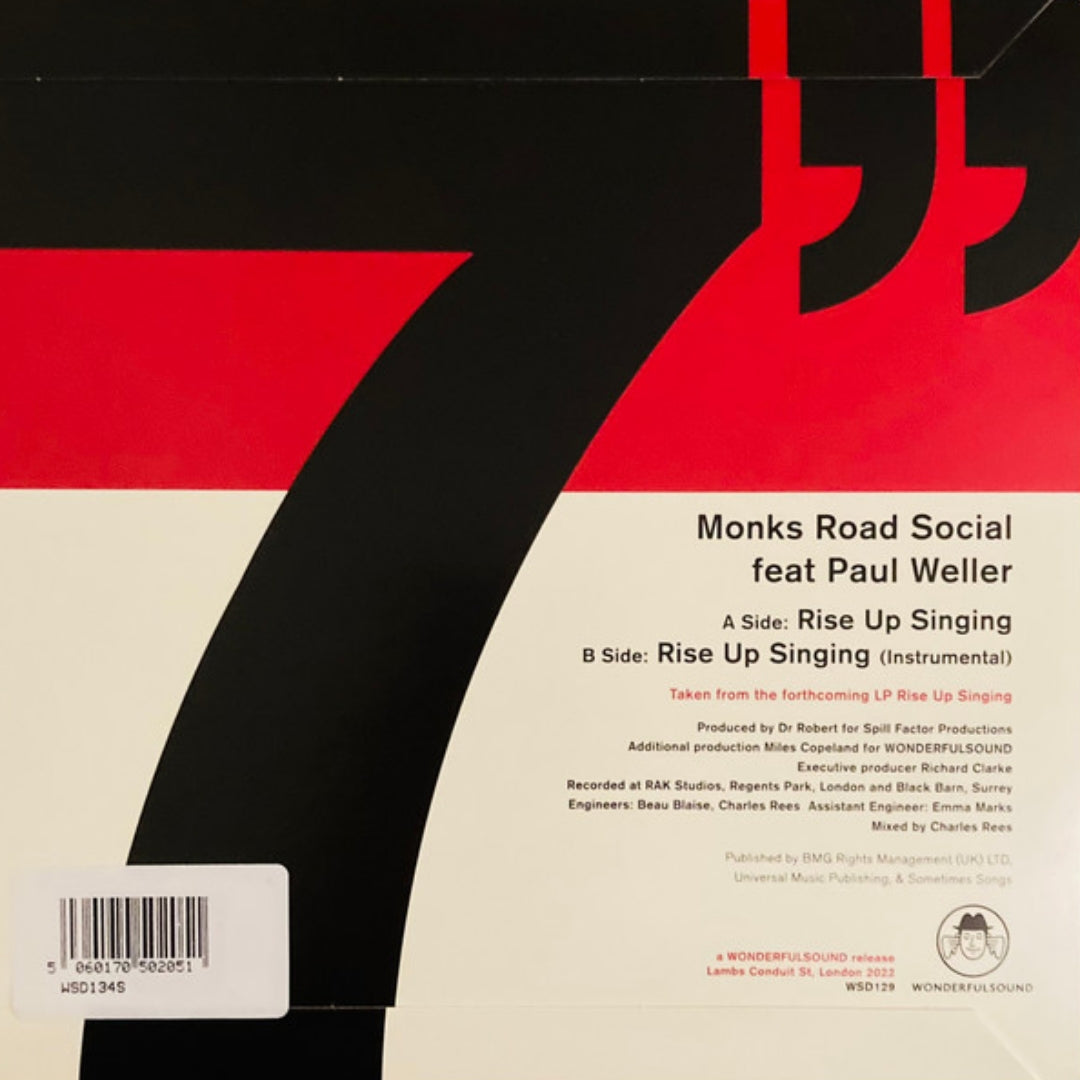 Monks-Road-Social-Rise-Up-Singing-Black-Vinyl-7-in