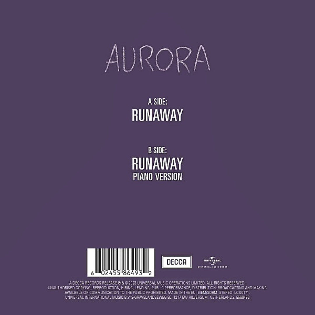 Runaway-Aurora_Blue_Vinyl_Piano_Version_7in_Single