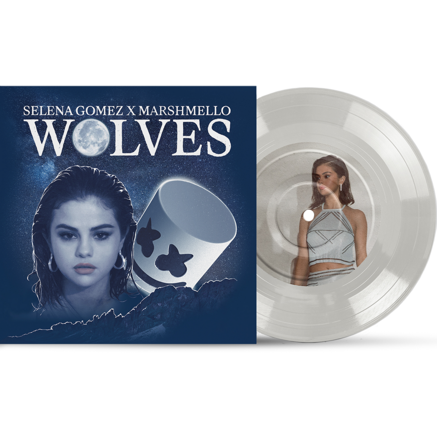 Selena-Gomez-x-Marshmello-Wolves-Clear-Vinyl-7inch