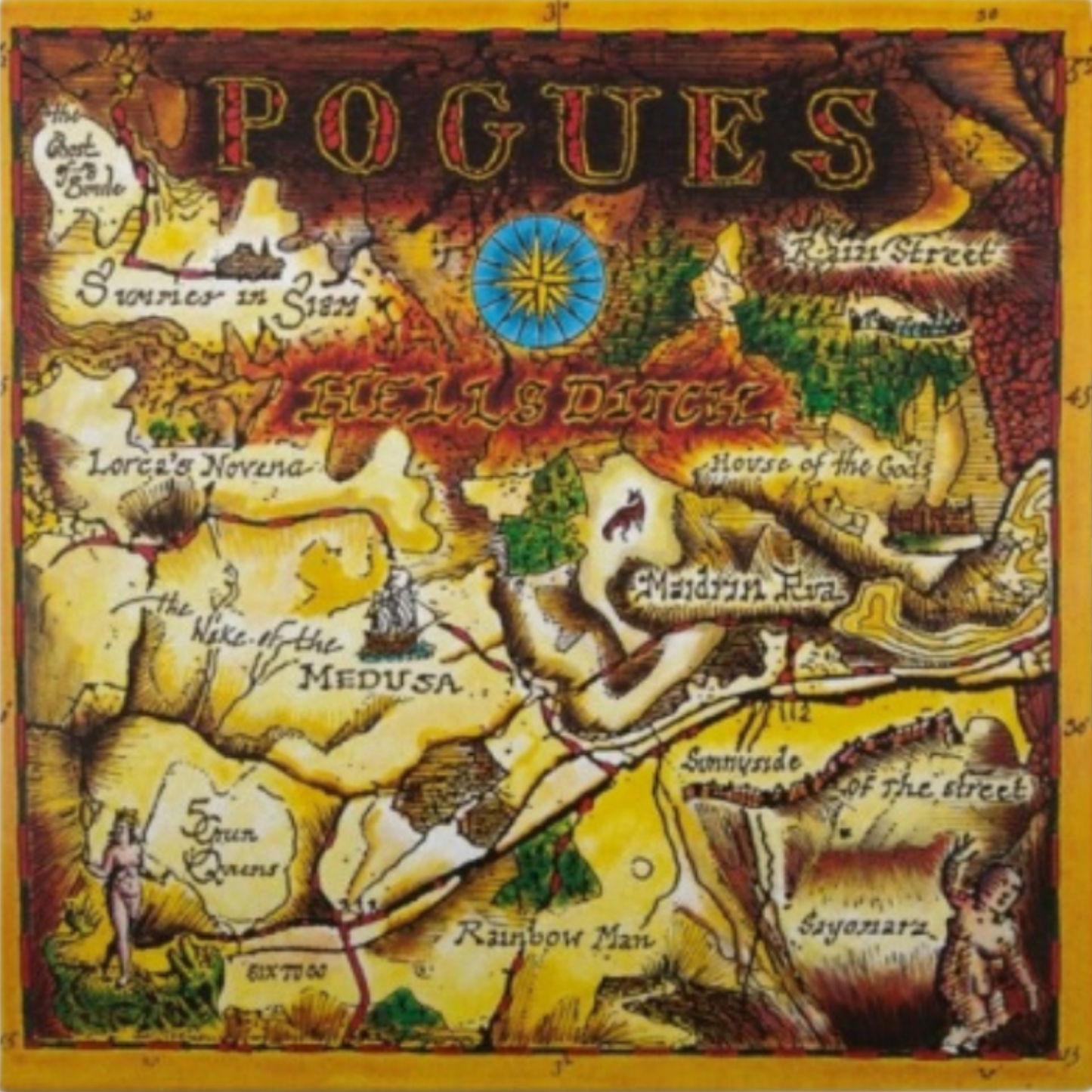 The-Pogues-Hells-Ditch-Limited-180-Orange-Vinyl-LP