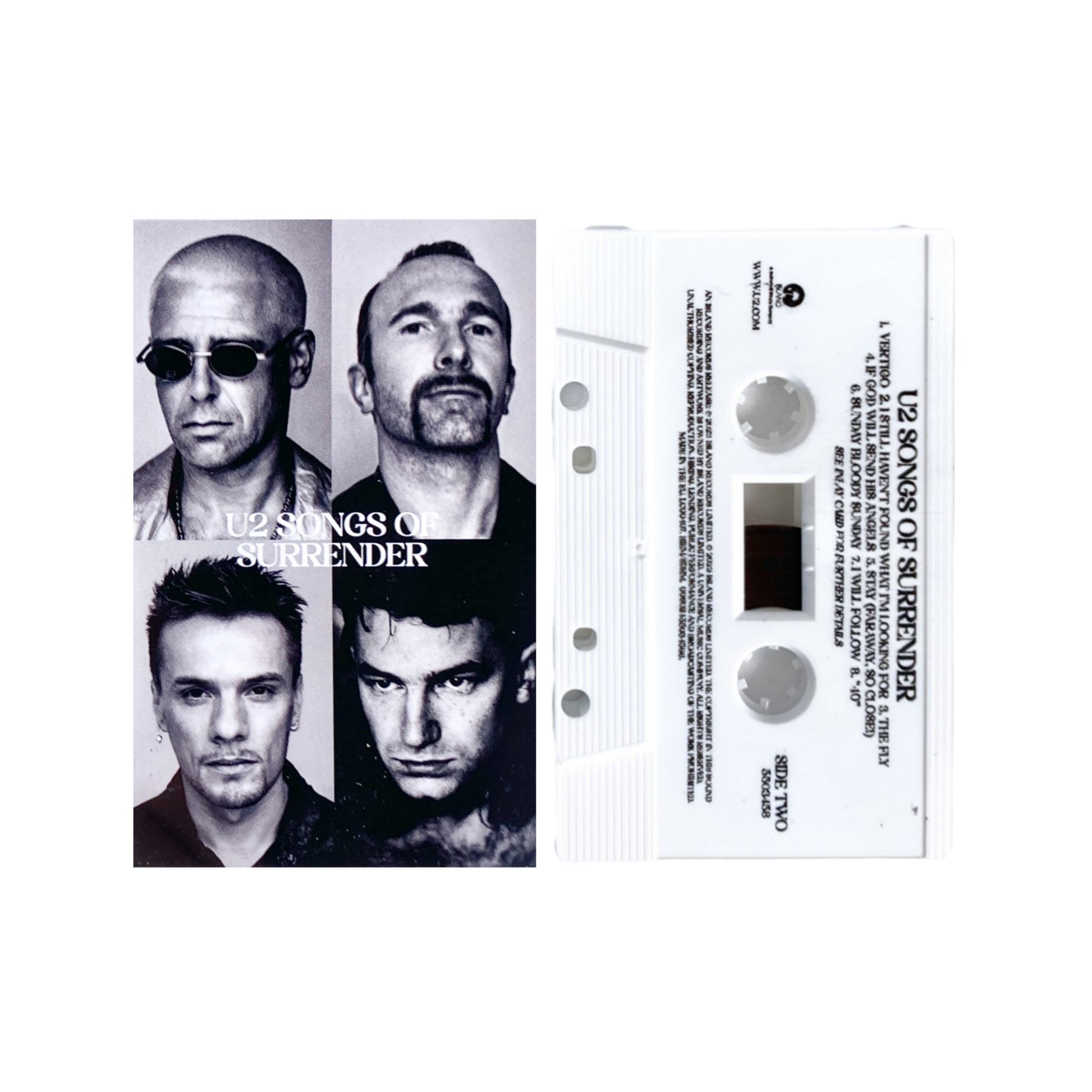 U2-Songs-Of-Surrender-U2-White-Shell-Cassette-Tape