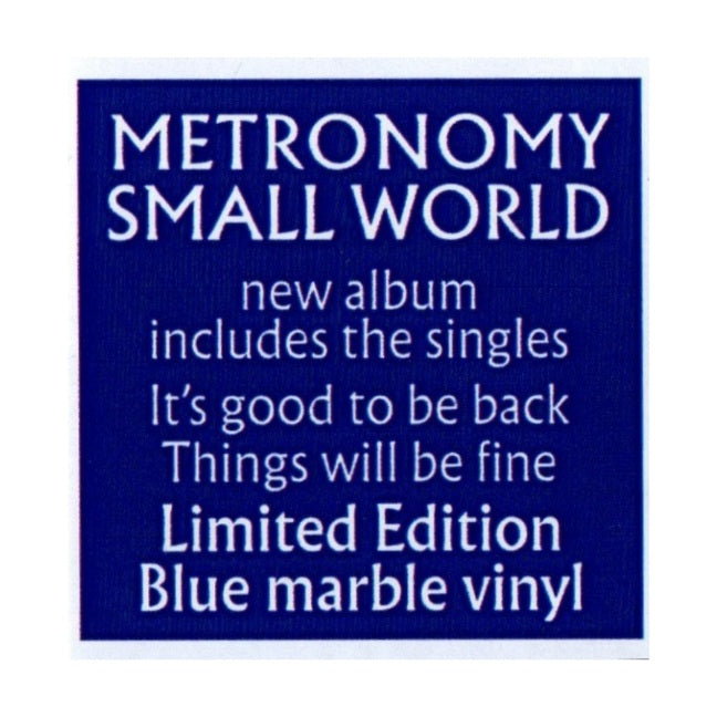 Metronomy: Small World - Blue Marble Vinyl Edition Limitée Gatefold LP