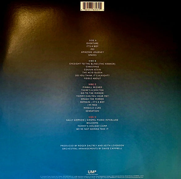 The Who's Tommy Orchestral Blue &amp; Orange Vinyl 2xLP - Roger Daltrey - US-Import